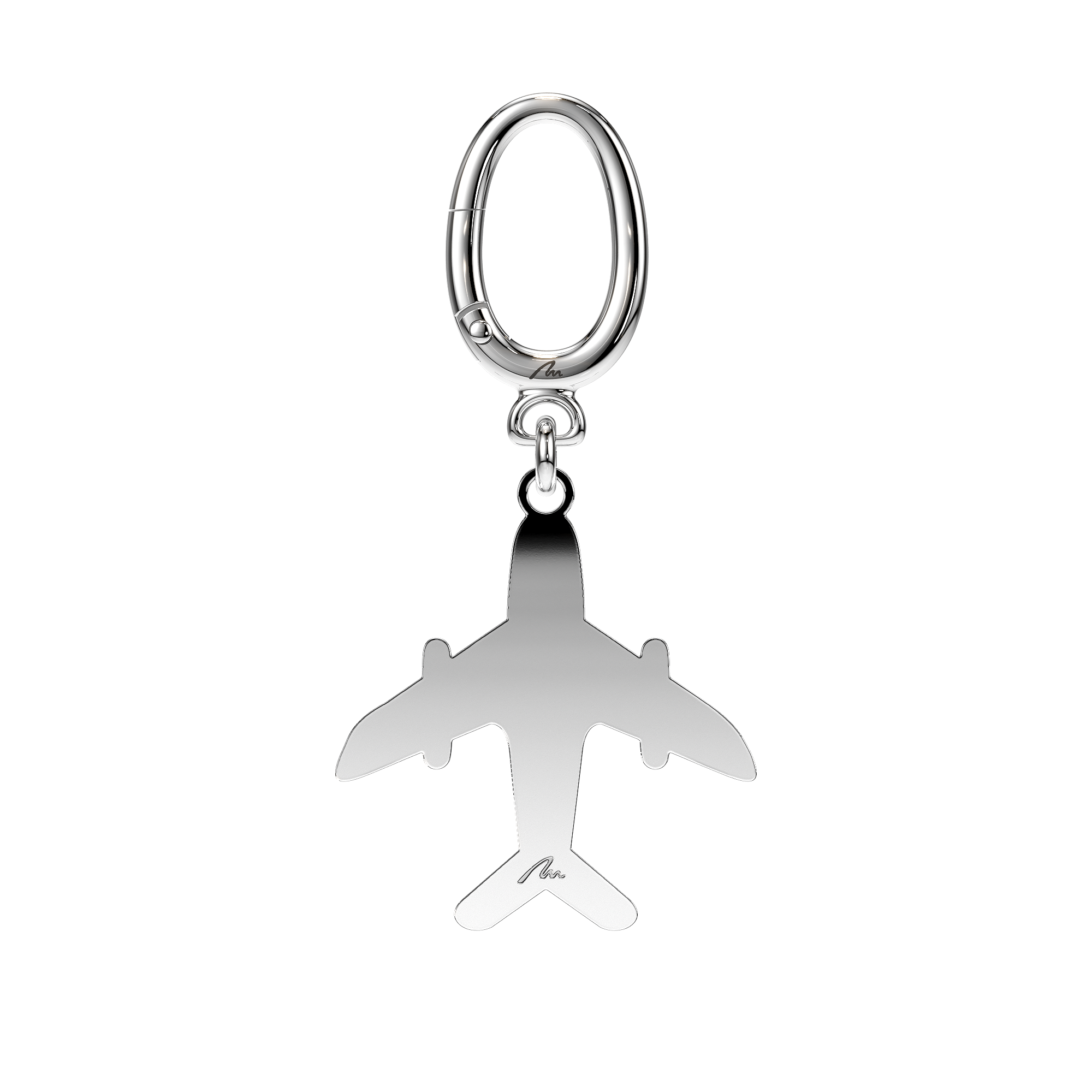 Breloc Avion, din alama placata cu paladiu