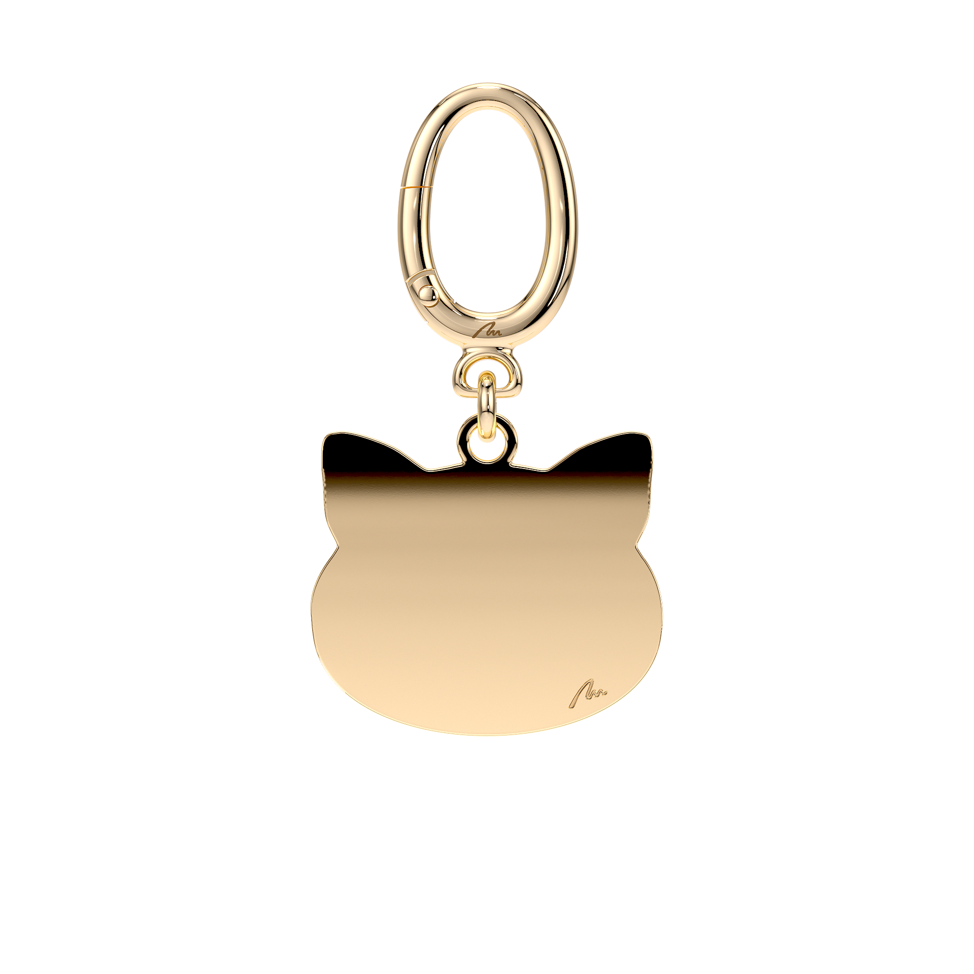 Breloc Pisicuta, din alama placata cu aur galben