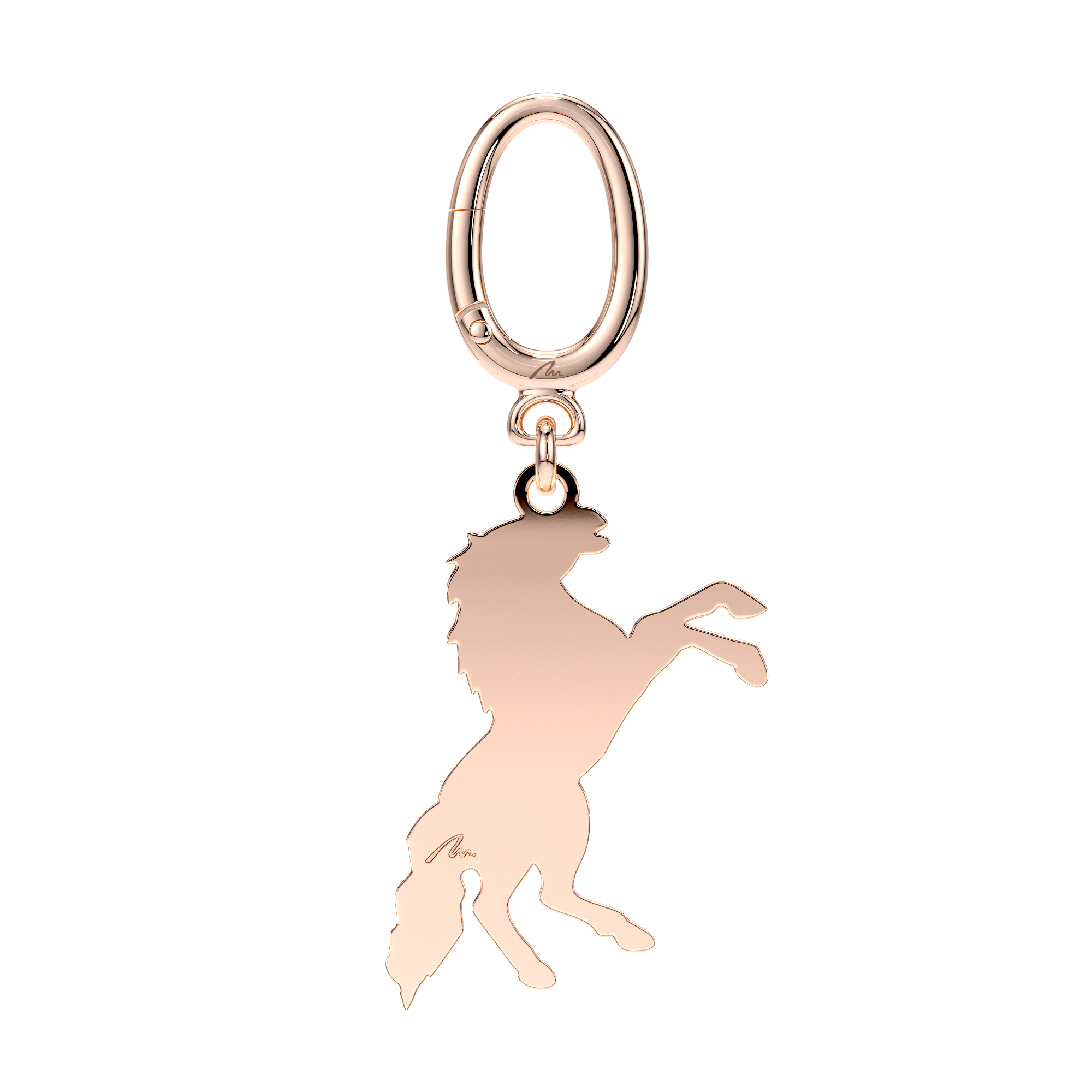 Breloc Calut, din alama placata cu aur roz