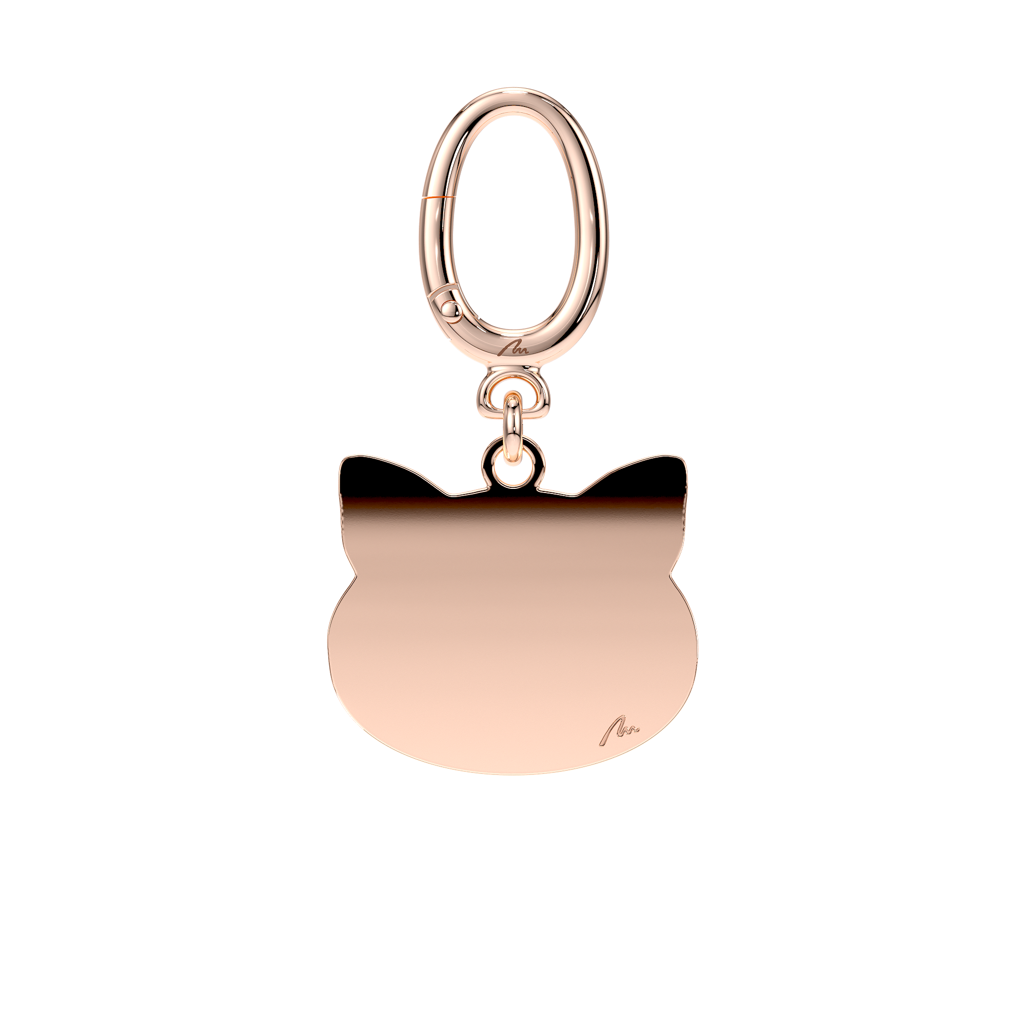 Breloc Pisicuta, din alama placata cu aur roz