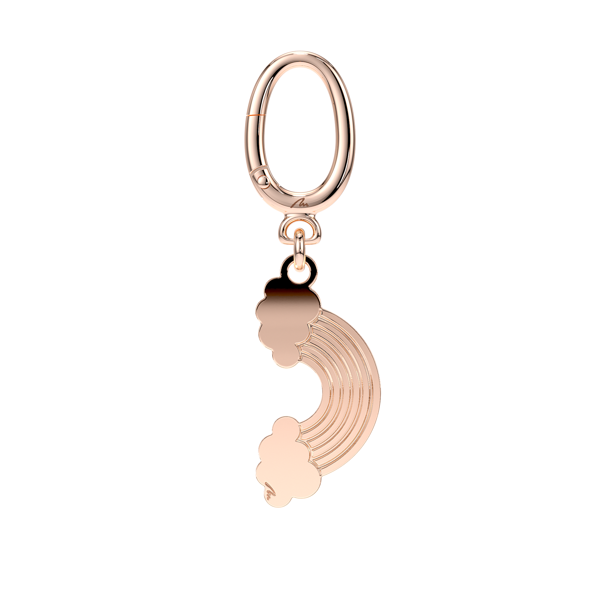 Breloc Curcubeu, din alama placata cu aur roz