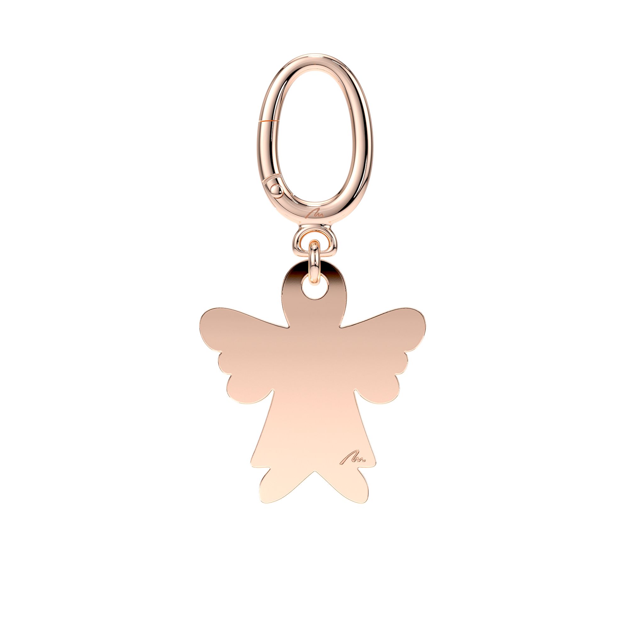 Breloc Inger, din alama placata cu aur roz
