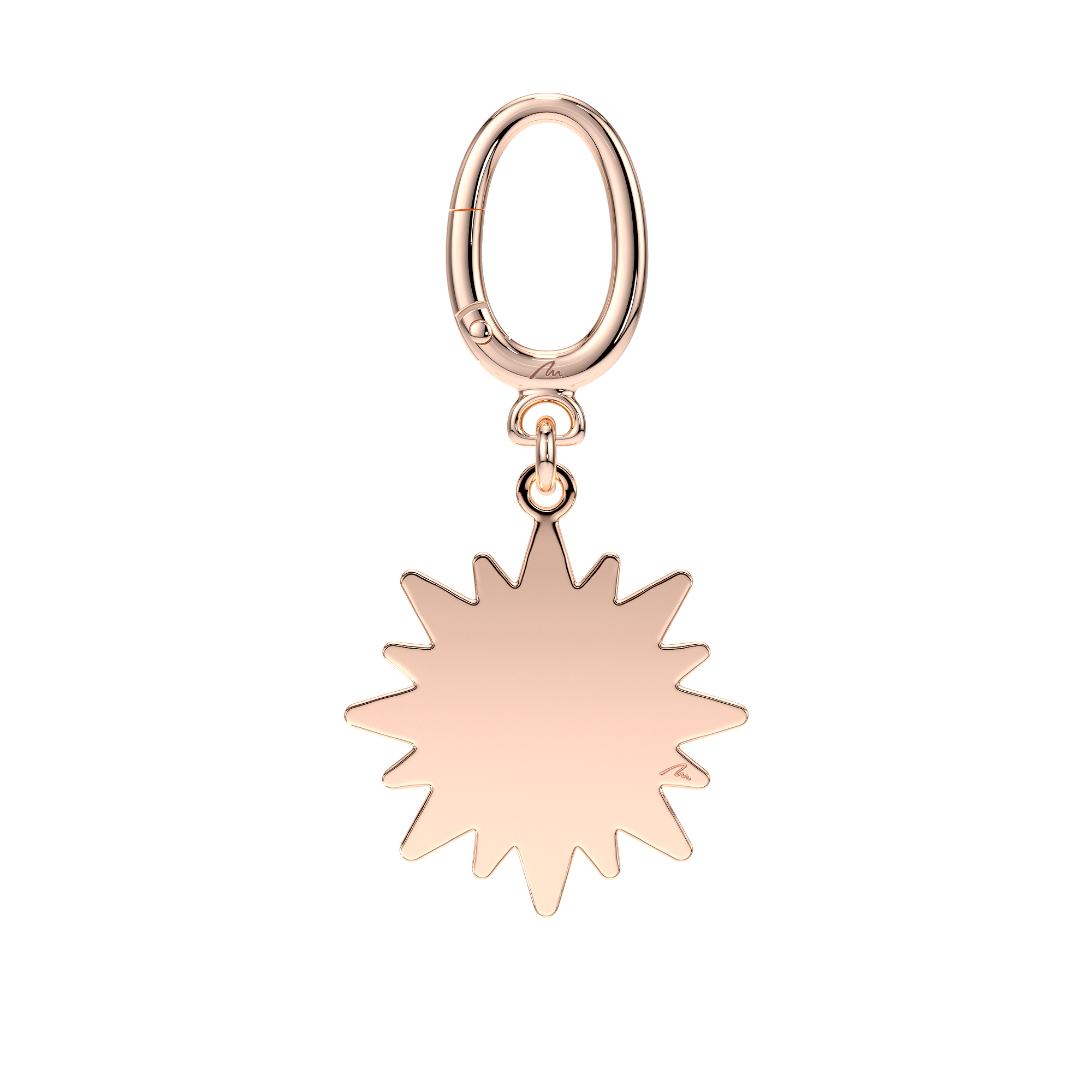 Breloc Soare, din alama placata cu aur roz