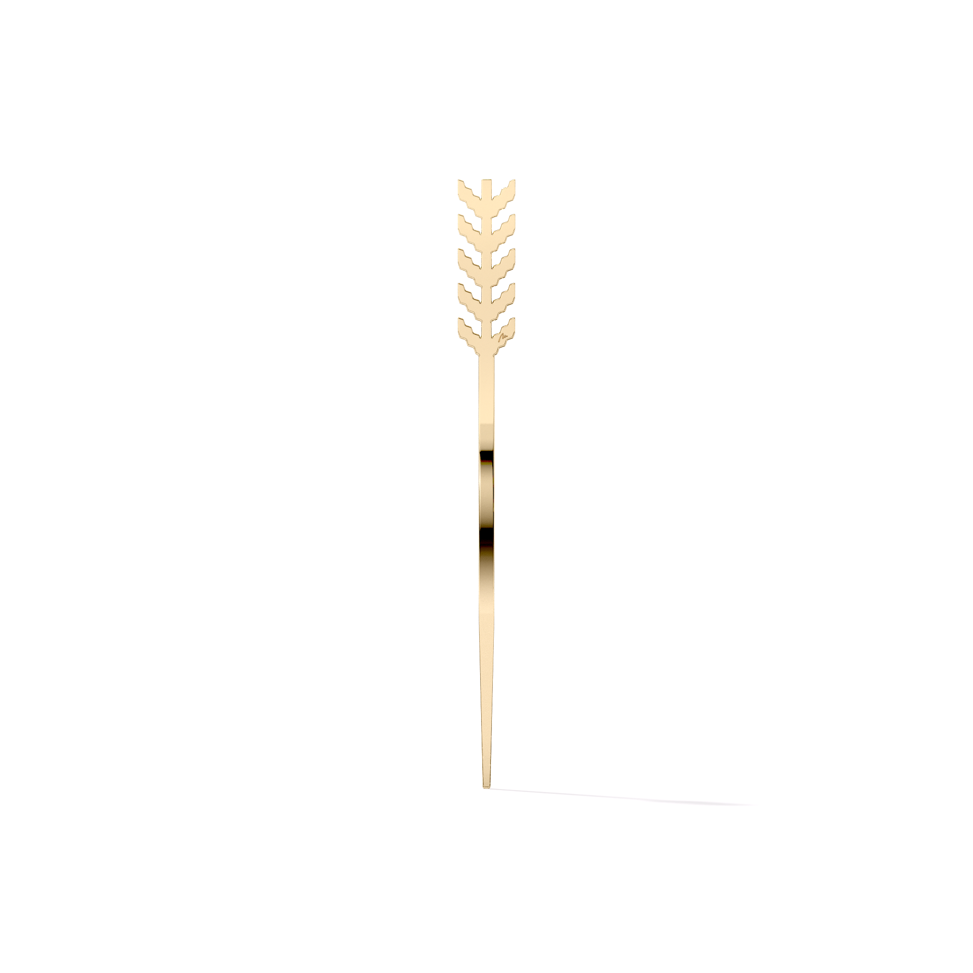 Semn de carte Spic Traditional, din alama placata cu aur galben