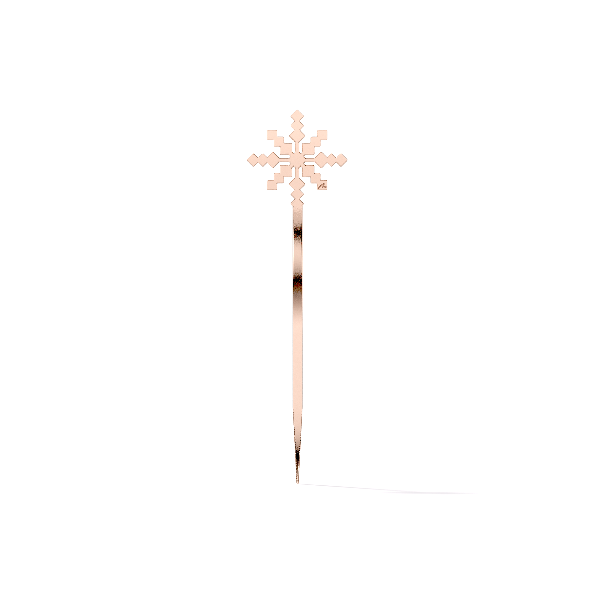 Semn de carte Raza de Lumina, din alama placata cu aur roz