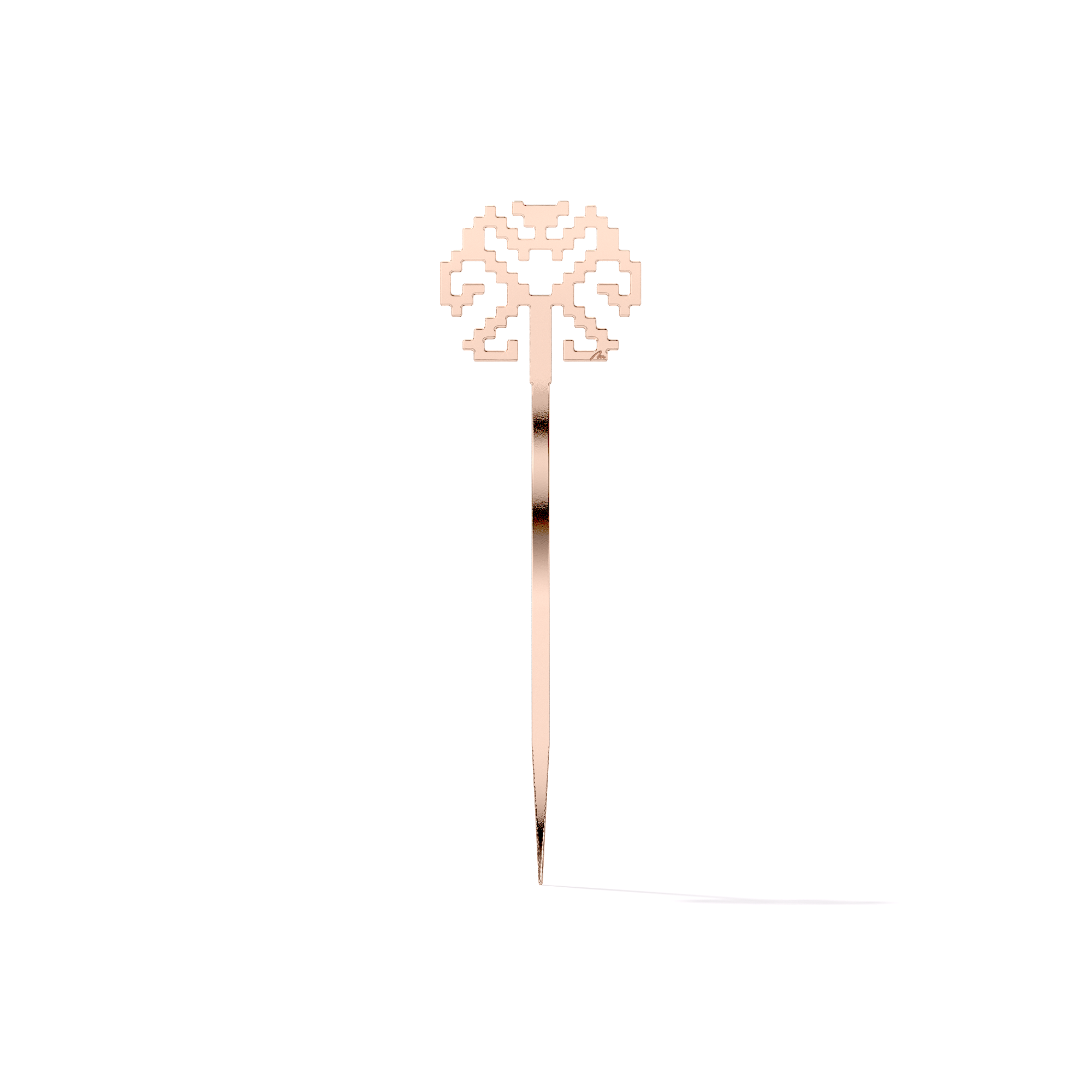 Semn de carte Copacul Vietii, din alama placata cu aur roz