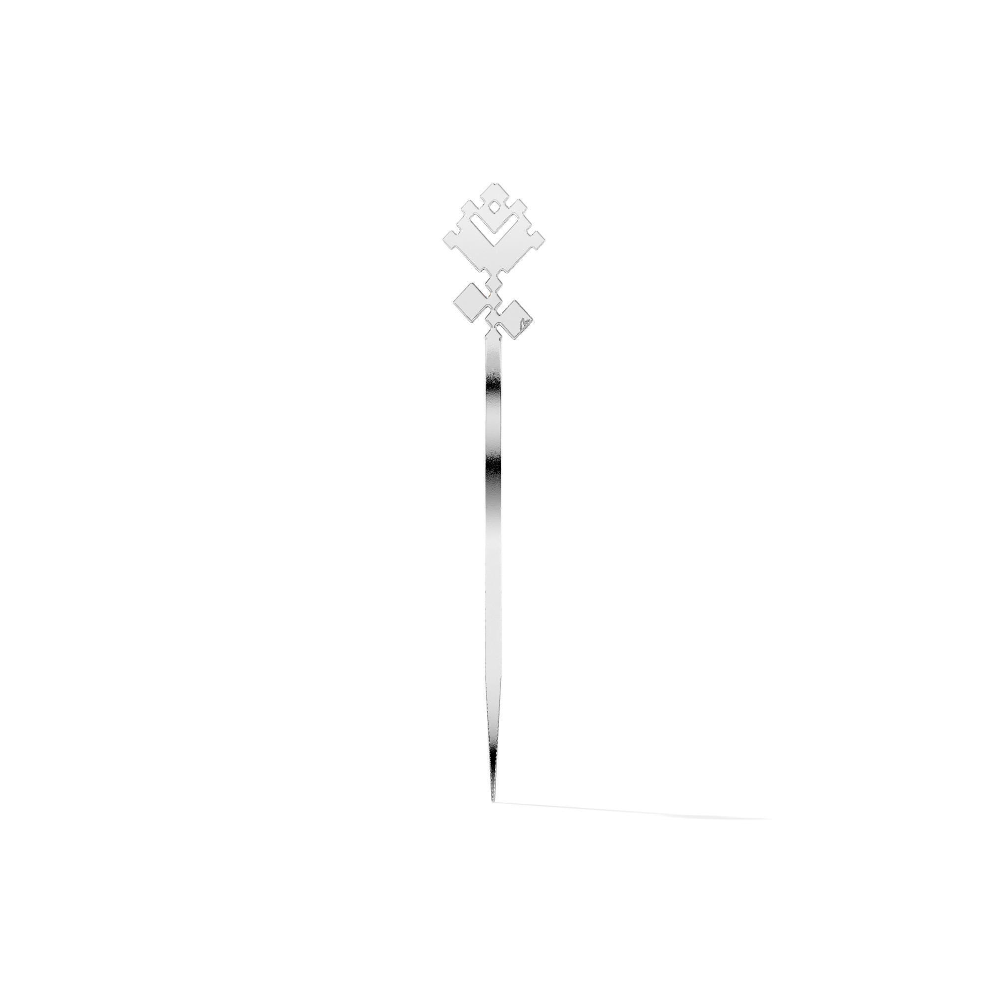 Semn de carte Trandafir Traditional, din alama placata cu paladiu