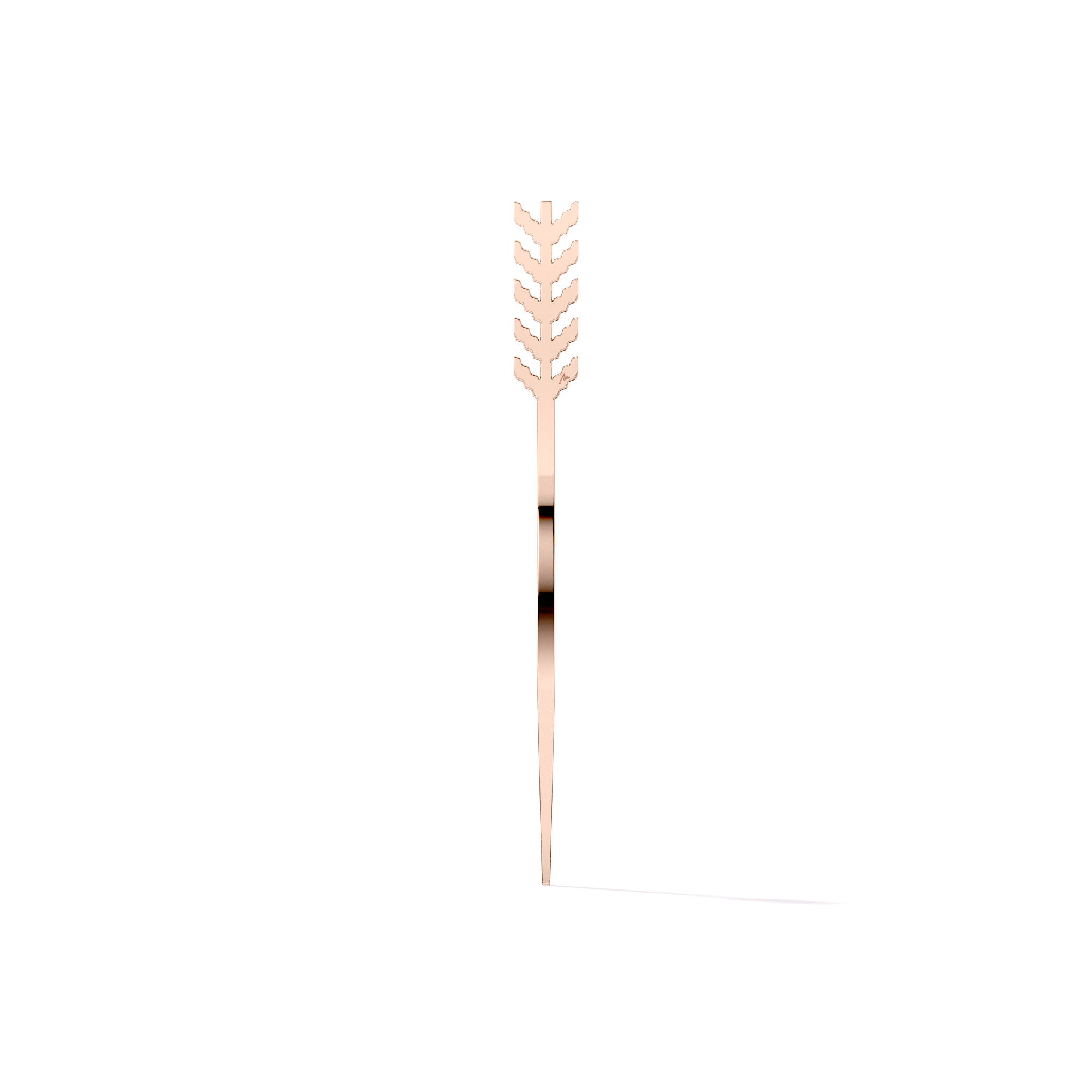 Semn de carte Spic Traditional, din alama placata cu aur roz