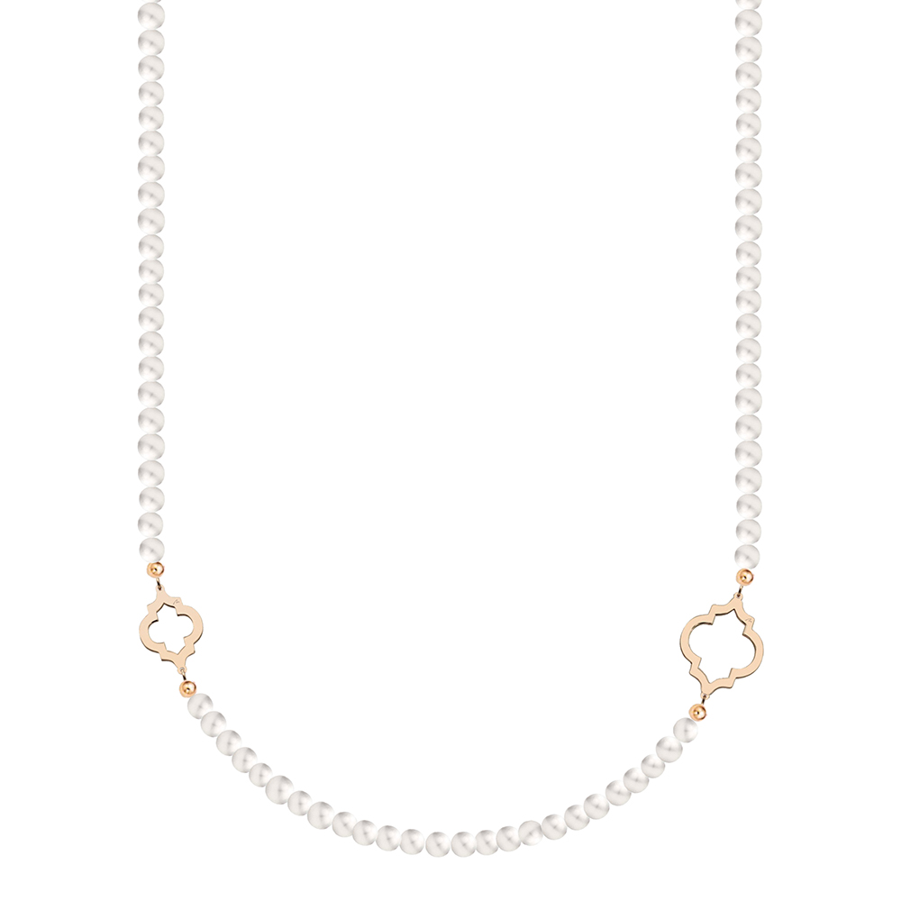 14 KT rose gold 6 mm pearls Amina necklace