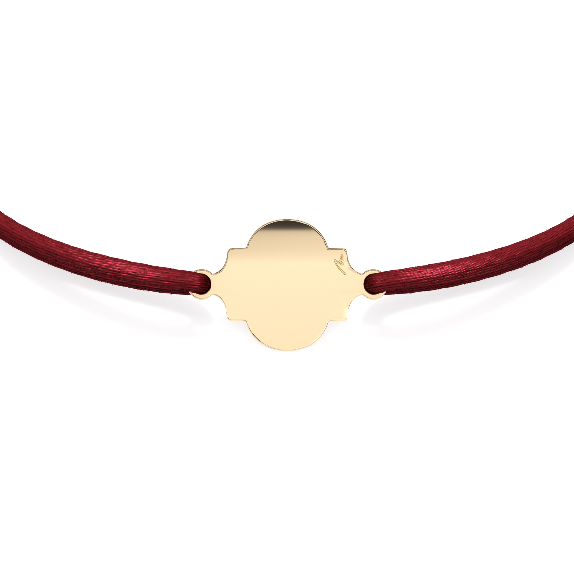 14 KT yellow gold Full Heart of Orient bracelet on string