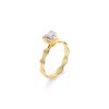 14 KT Yellow Gold Infinity Engagement Ring Heart Cut 1.00 CT LGD