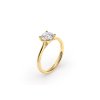 18 KT Yellow Gold Classic Engagement Ring Round Cut LGD 1.00 CT