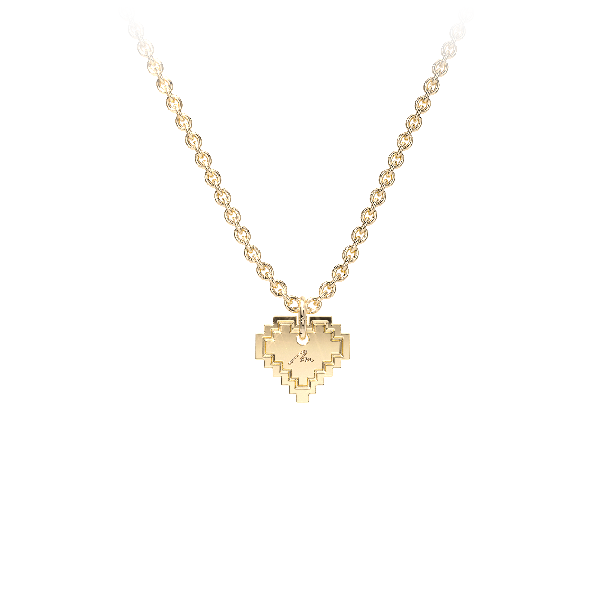 14 KT yellow gold Traditional Heart pendant