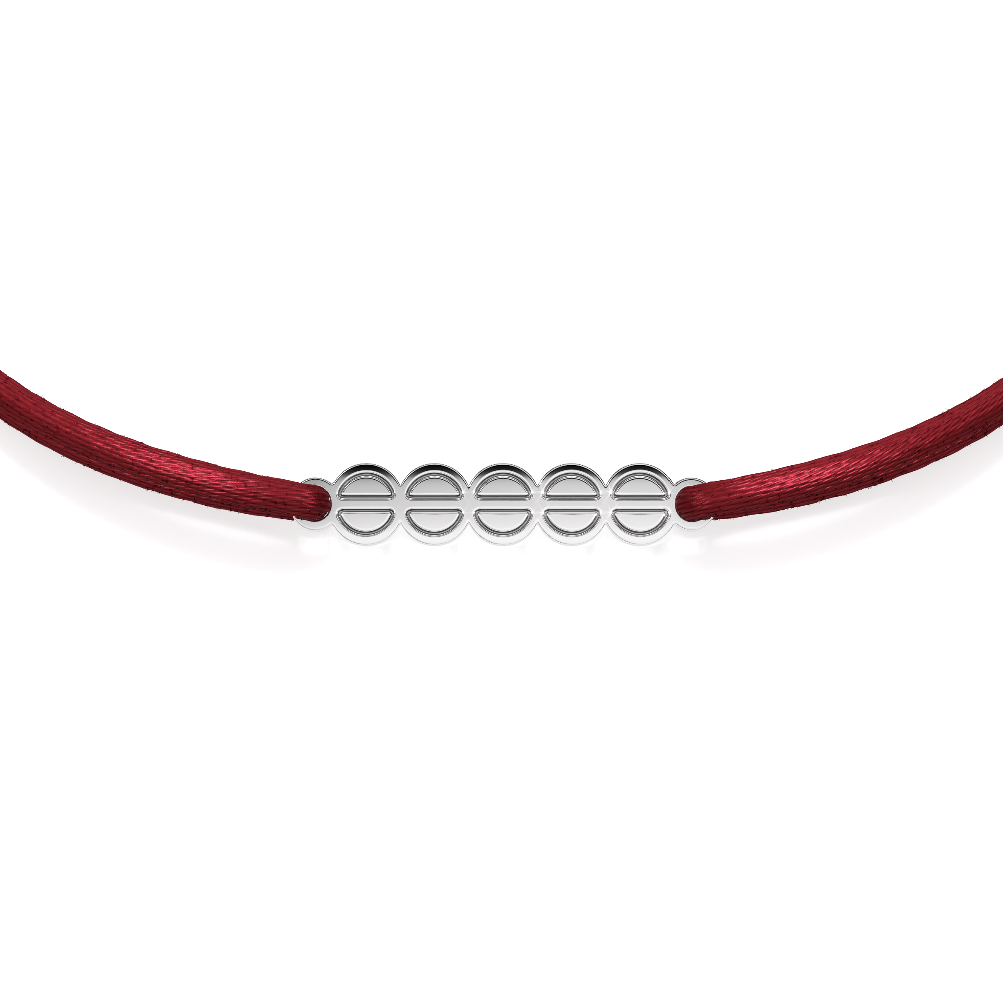14 KT white gold The Embrace bracelet on string