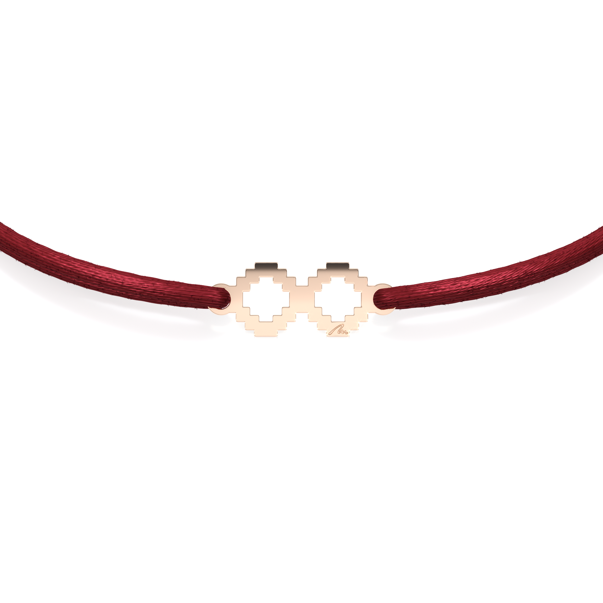 14 KT rose gold Infinity Symbol bracelet on string