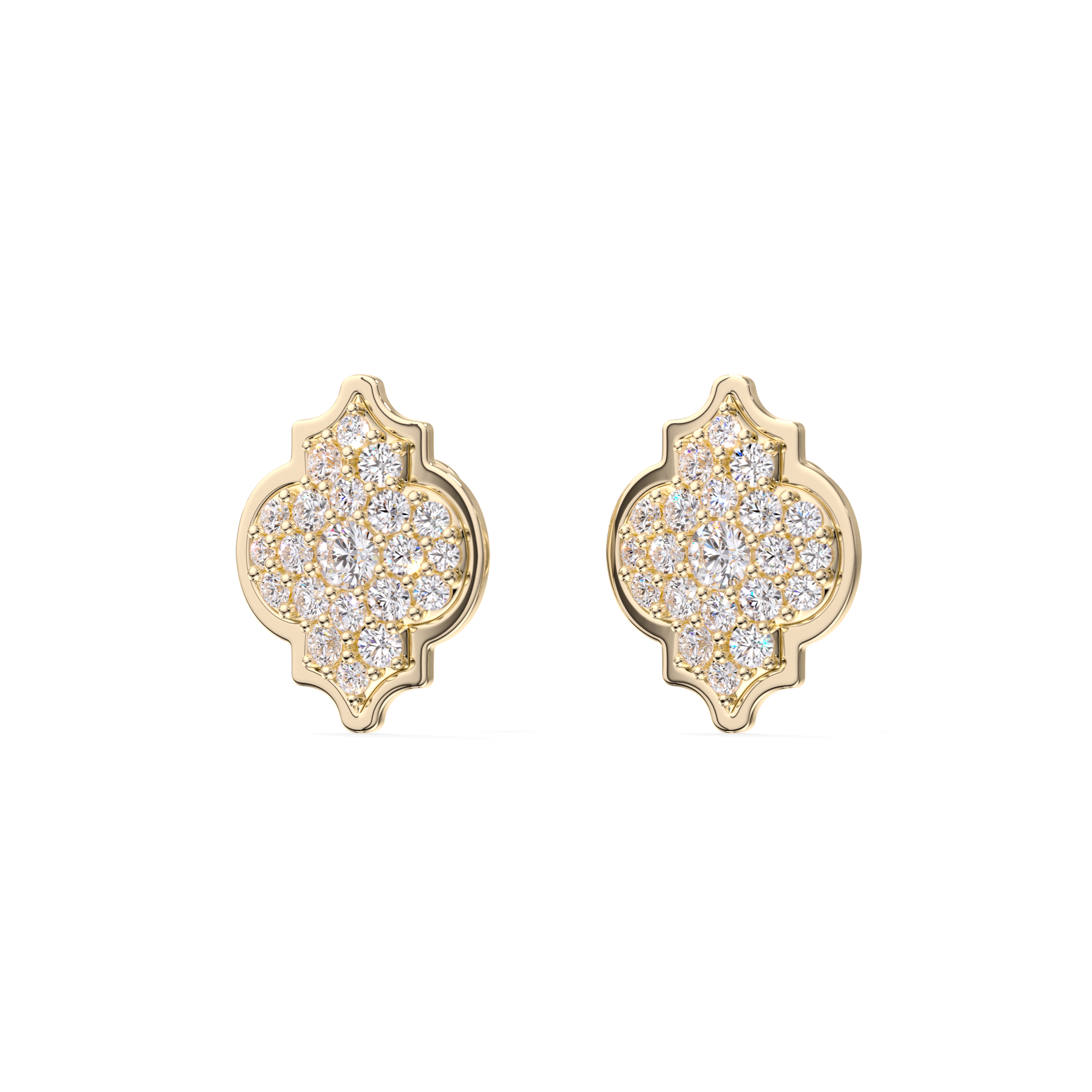 18 KT yellow gold Alaya L Diamonds 2.36 CT lab-grown diamonds earrings