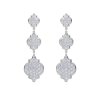 18 KT white gold Aisha Diamonds earrings, with 5.57 CT lab-grown diamonds