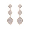 18 KT rose gold Aisha Diamonds 5.57 CT lab-grown diamonds earrings