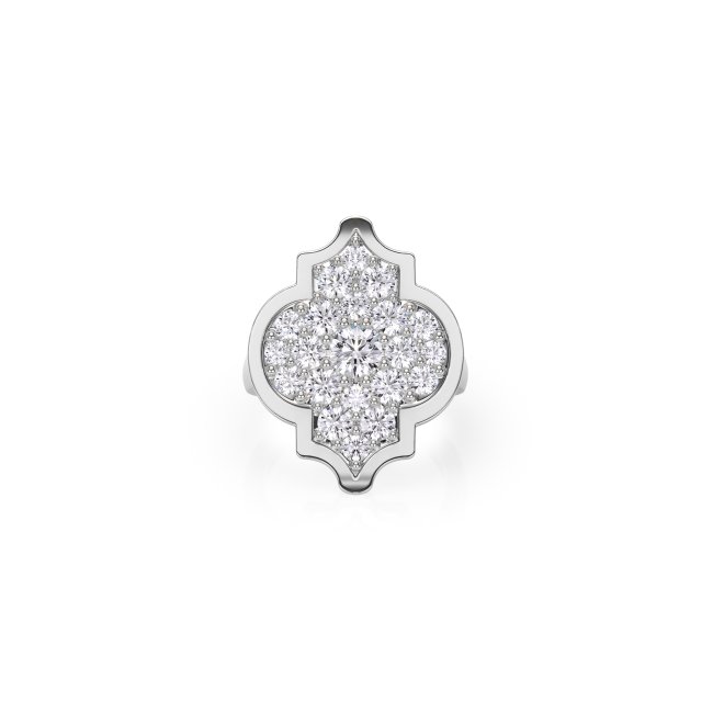 18 KT white gold Aman L Diamonds, with 2.09 CT lab-grown diamonds