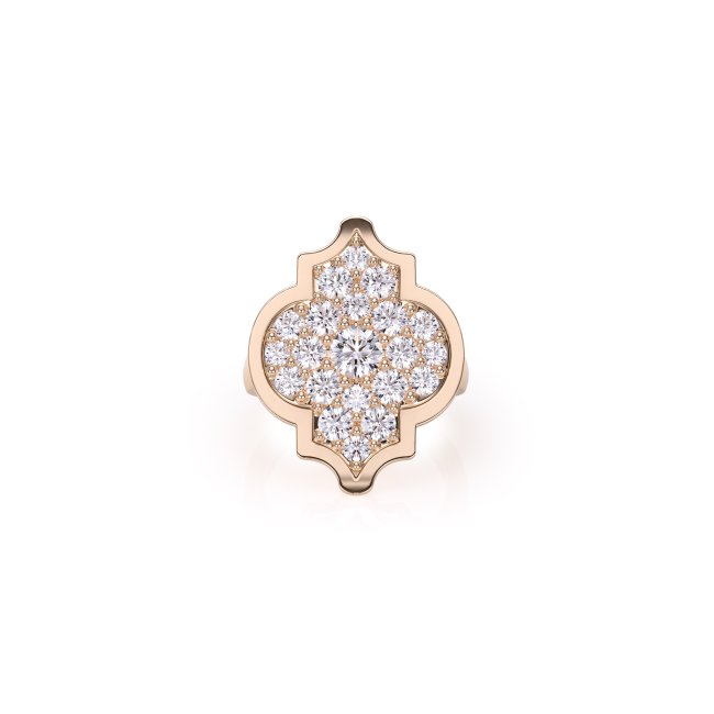18 KT rose gold Aman L Diamonds, with 2.09 CT lab-grown diamonds