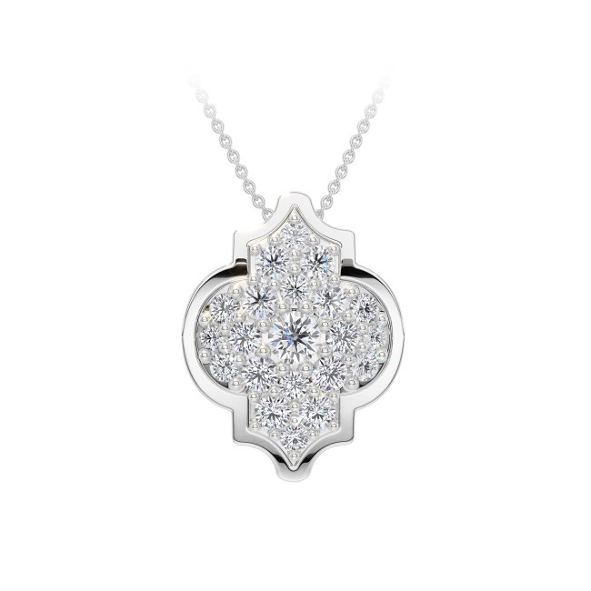 18 KT white gold Alaya M Diamonds 2.10 CT lab-grown diamonds necklace