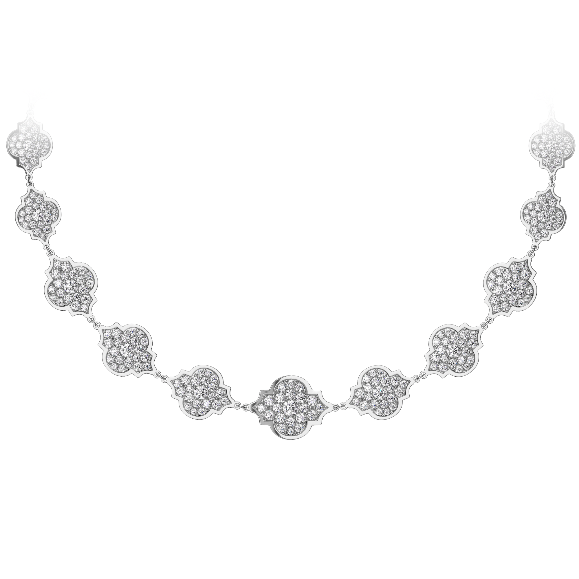 18 KT white gold Aman Diamonds 11.60 CT lab-grown diamonds necklace