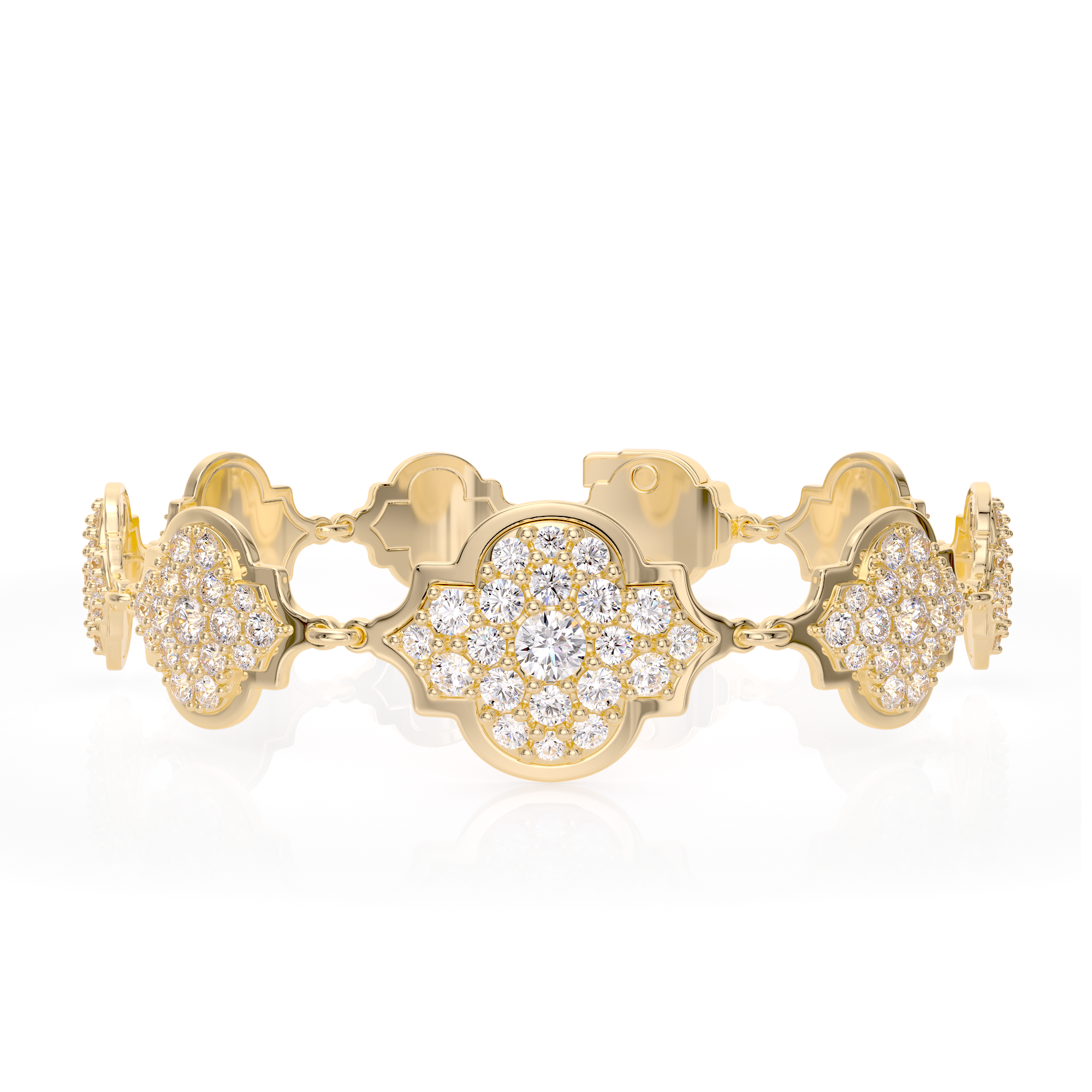 18 KT yellow gold Aman Diamonds 5.40 CT lab-grown diamonds bracelet
