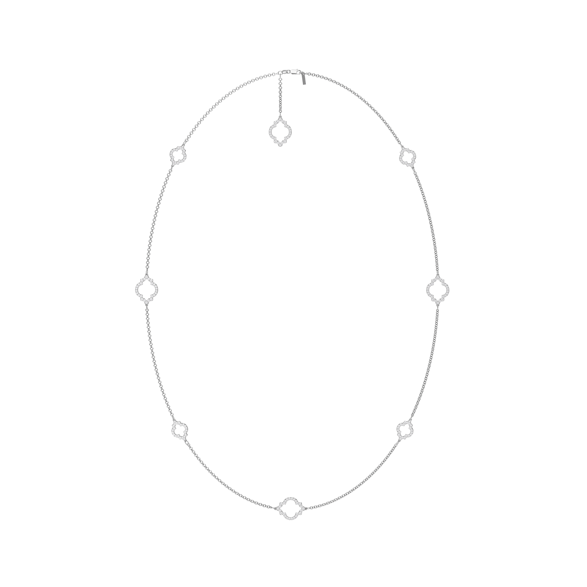 18 KT white gold Amina Diamonds 6.38 CT lab-grown diamonds necklace