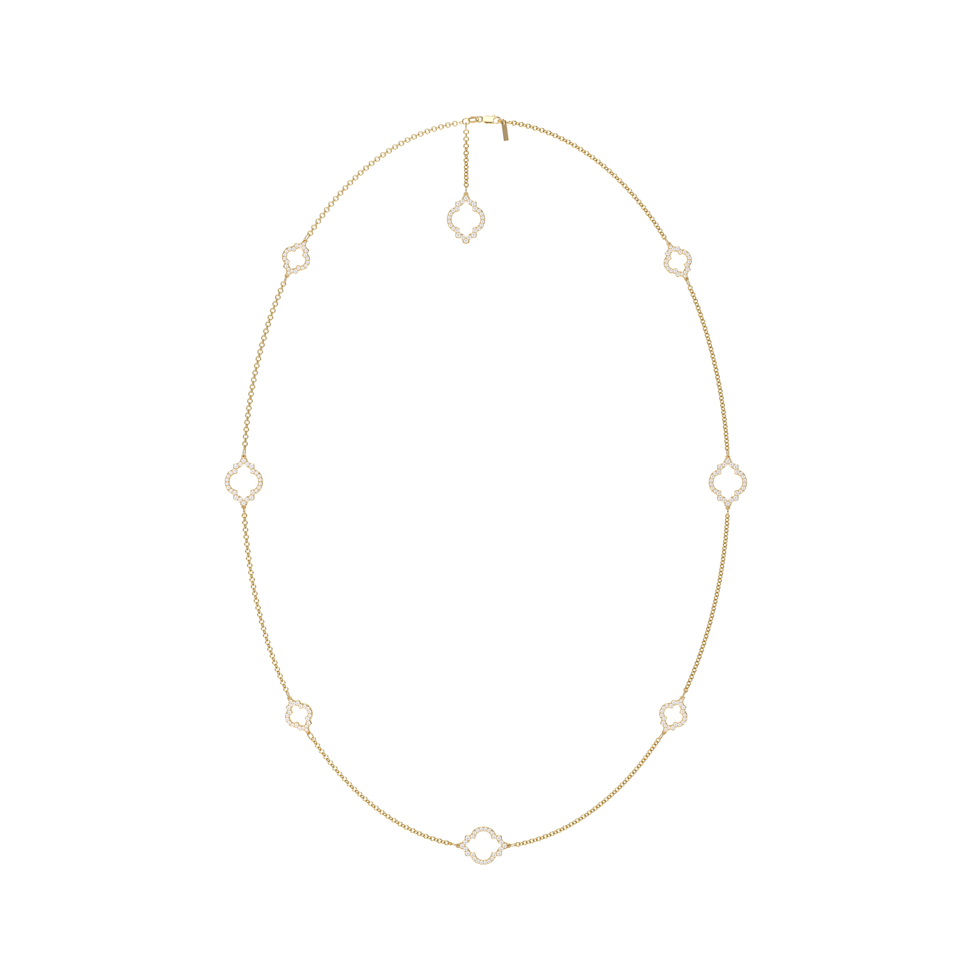 18 KT yellow gold Amina Diamonds 6.38 CT lab-grown diamonds necklace