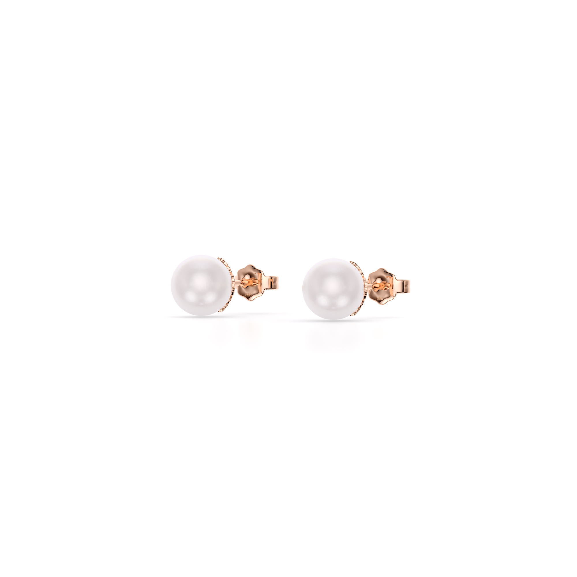 14 KT rose gold The Pearl M earrings