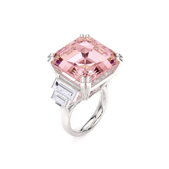 Platinum Morganite and Lab grown diamonds Trilogy The Grand Morganite