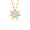 Lantisor cu pandant Venus pavat cu diamante de laborator, din aur galben de 18 KT