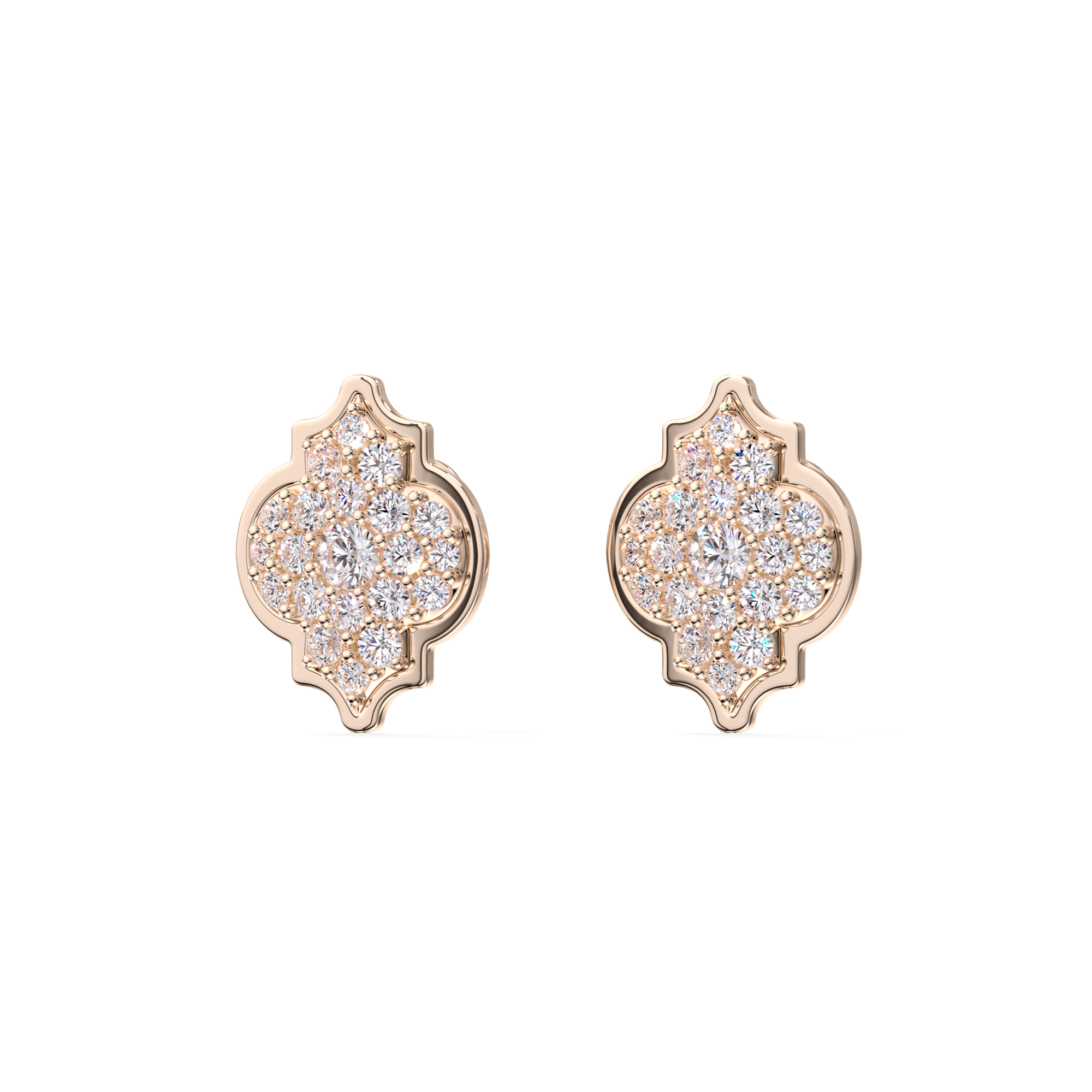 18 KT rose gold Alaya M Diamonds earrings, with 0.75 CT lab-grown diamonds