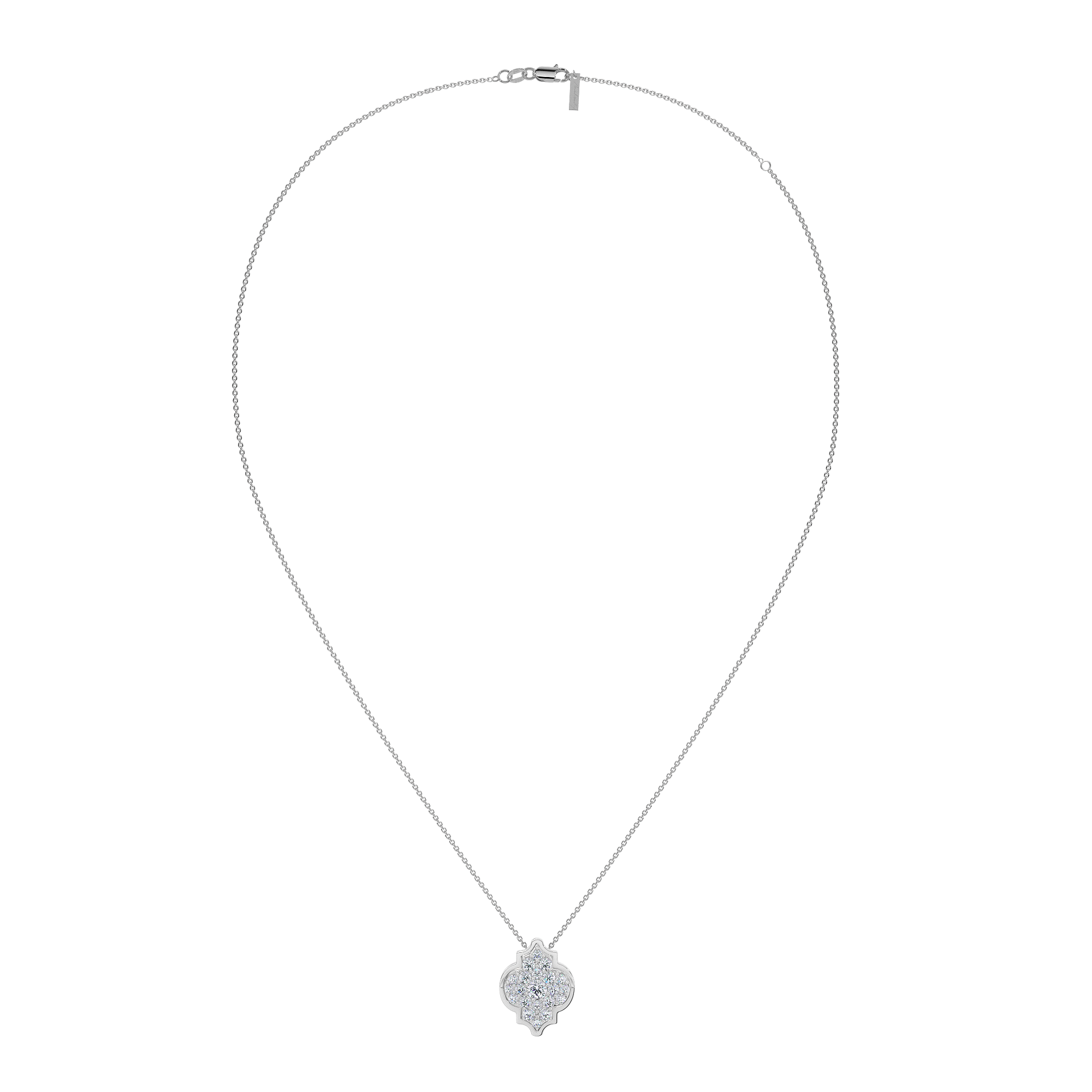 18 KT white gold Alaya S Diamonds necklace, with 0.38 CT lab-grown diamonds