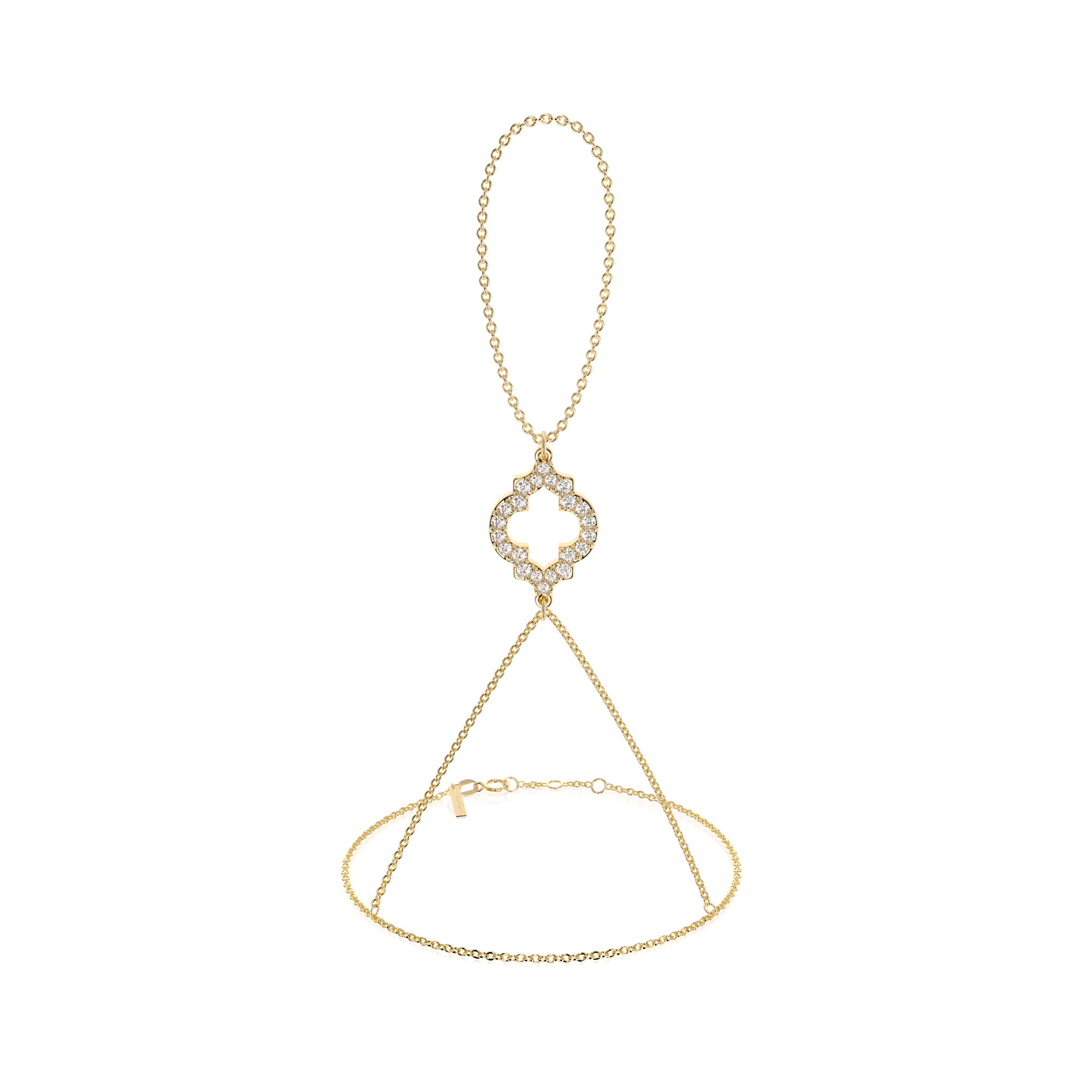Bratara cu inel, aur galben 18 KT, diamante de laborator 0.60 CT, Amina Diamonds